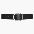 Ferragamo reversible and Adjustable Gancini Belt Stamped Black/Hickory