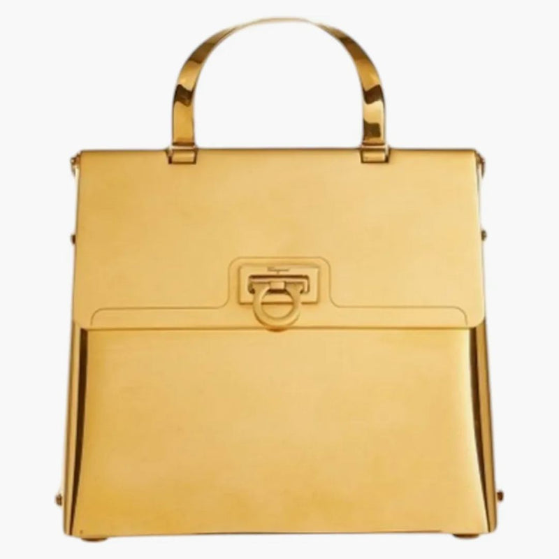 Ferragamo trifolio piccolo oro