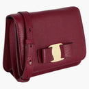 Ferragamo Vara Bow Crossbody Burgundy