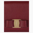 Ferragamo Vara Bow Crossbody Burgundy