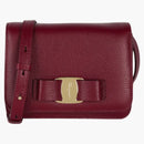 Ferragamo Vara Bow Crossbody Burgundy