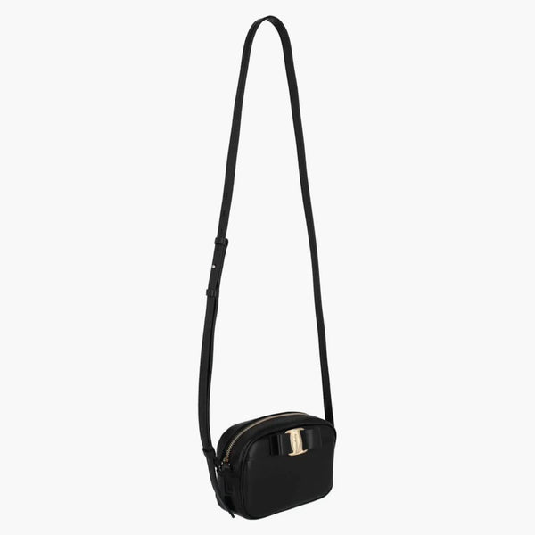 Ferragamo Vara Bow in pelle Crossbody nero