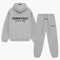 Fear of God Essentials Fleece (FW24) Light Heather Gray - Set (Hoodie & Sweatpant)
