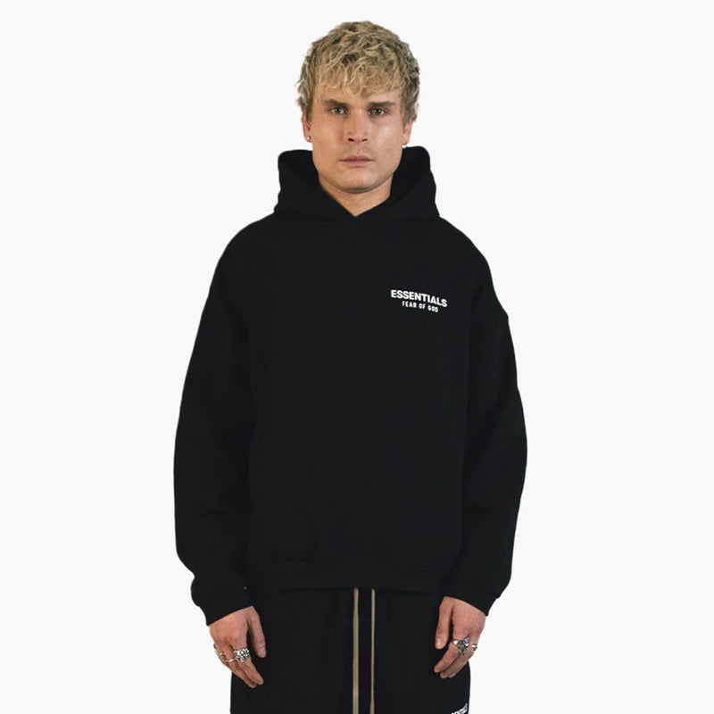 Fear Of God Essentials Fleece Hoodie (fw24) Black