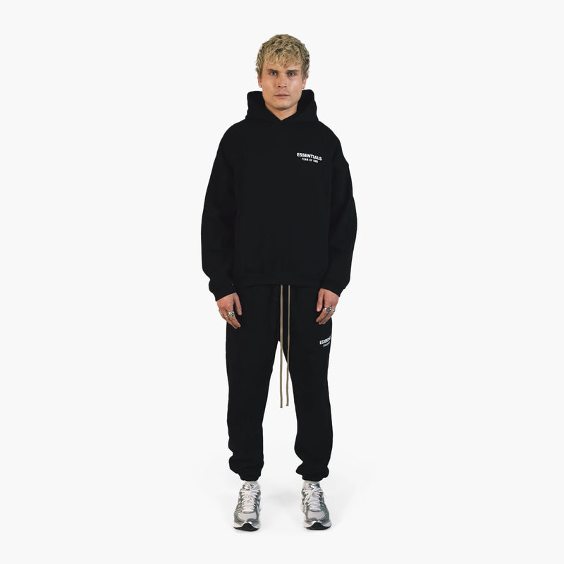Fear of God Essentials Fleece (FW24) Black - Set (Hoodie & Sweatpant)
