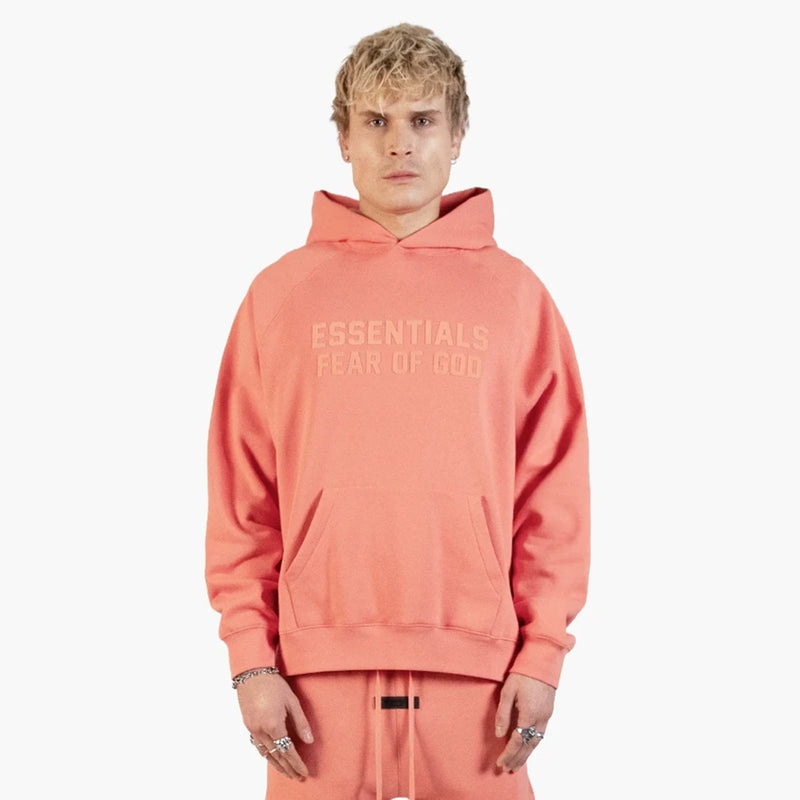 Fear Of God Essentials Hoodie Coral