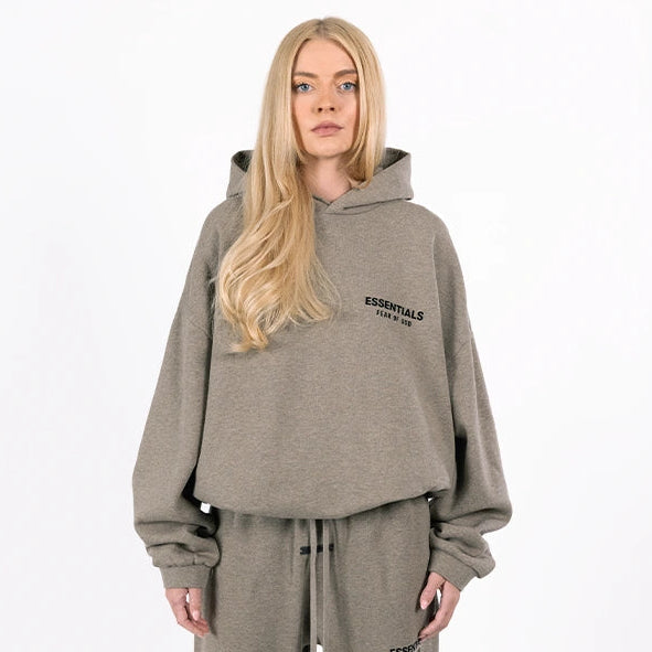 Fear of God Essentials Fleece (FW24) Heather Gray - Set (Hoodie & Sweatpant)