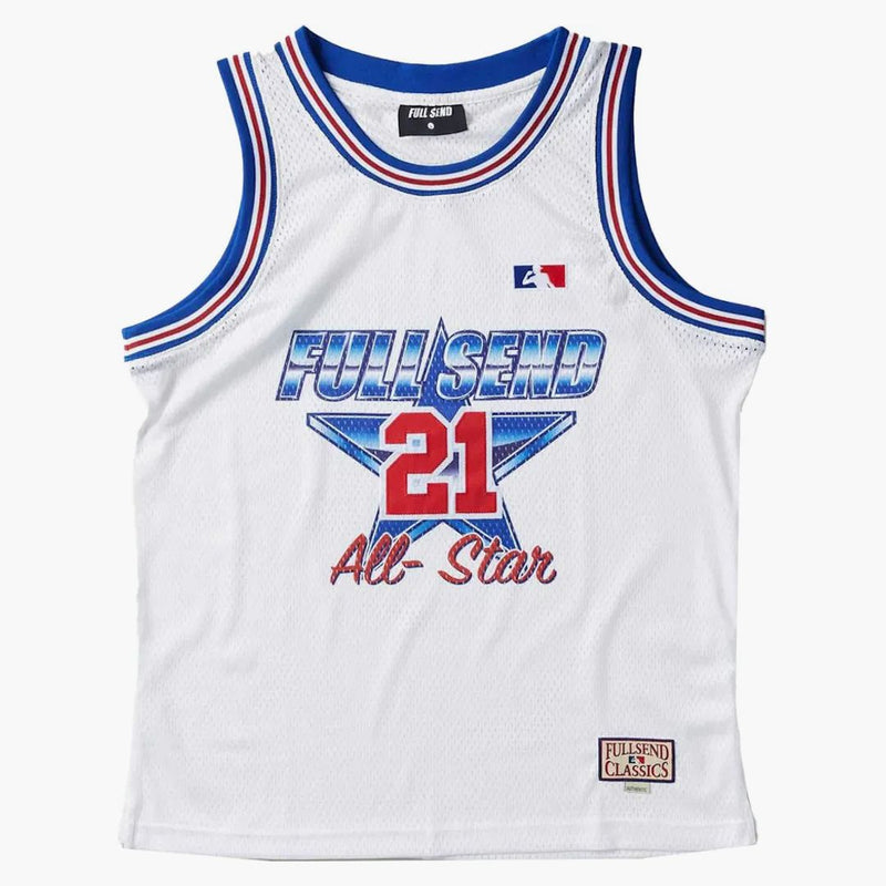 Full Send All Star Basketball Jersey White