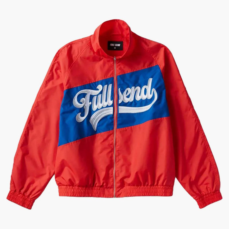 Full Send FS Nylon Logo Jacket Red