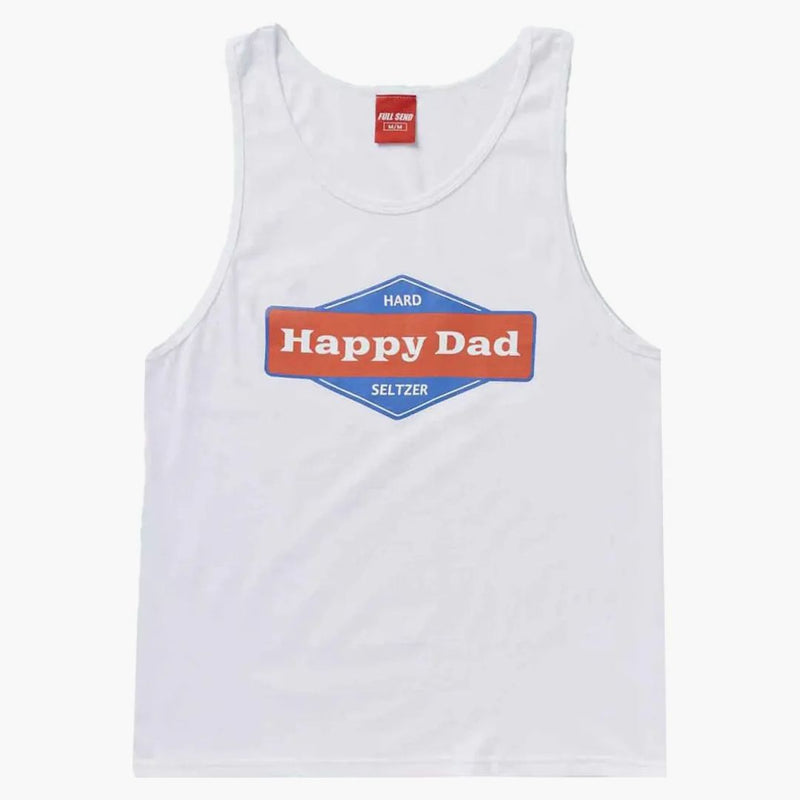 Full Send Happy Dad Tank White