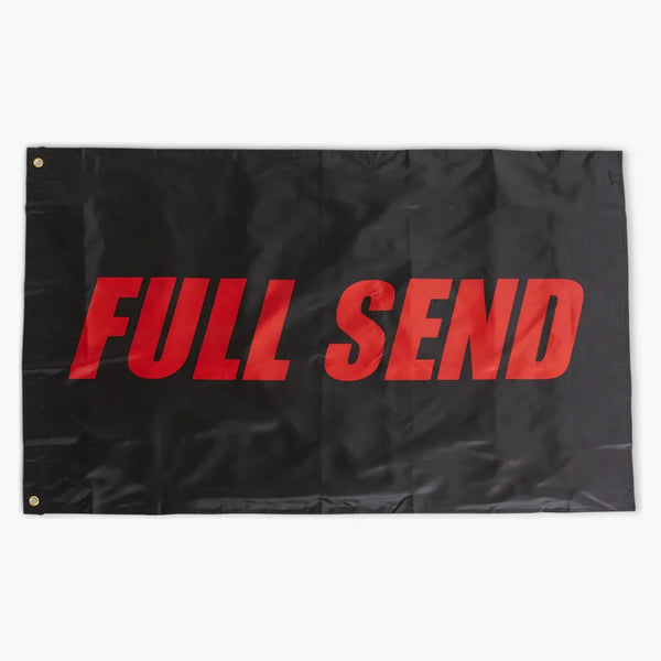 Full Send Logo Flag Black/red