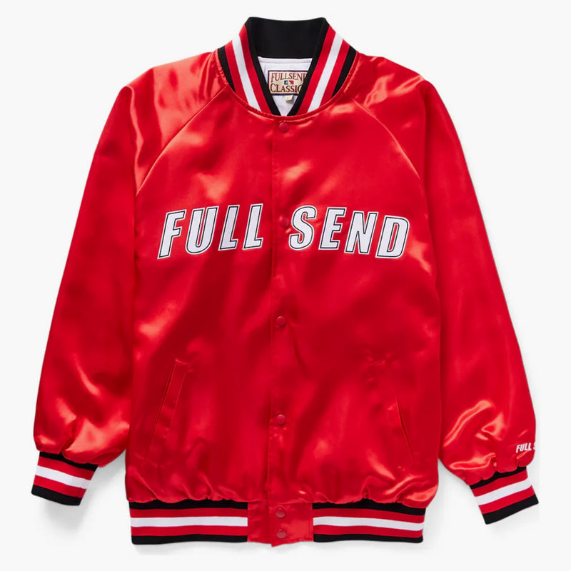 Full Send Satin Jacket Red