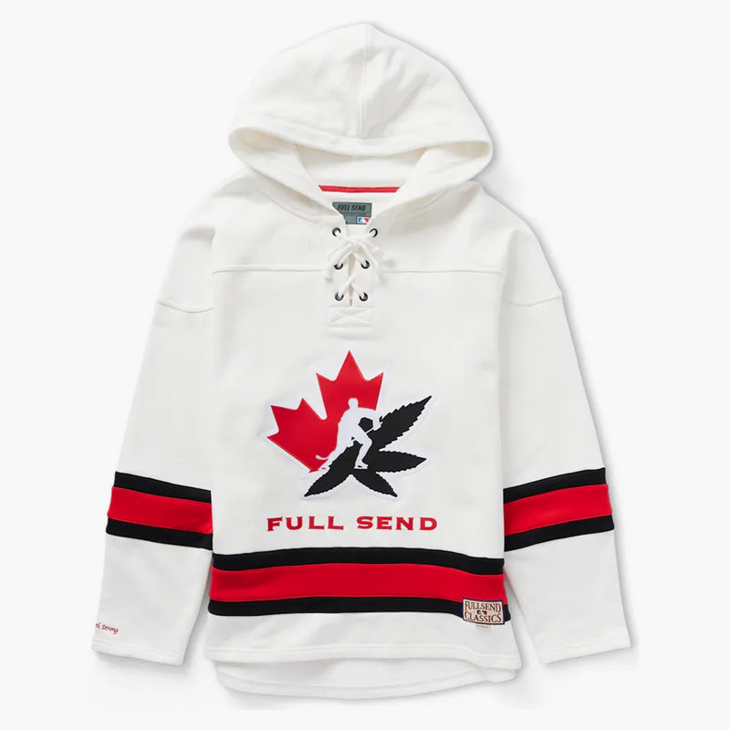 Full Send Team Canada Hockey Hoodie White