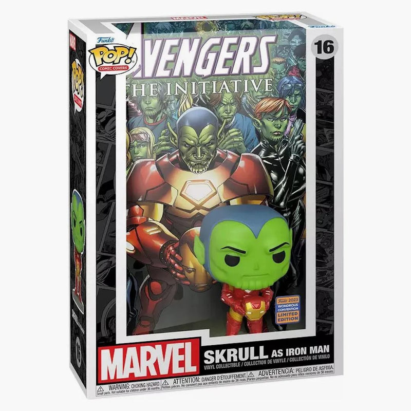 Funko Pop! Comic Covers Marvel Skrull As Iron Man 2023 Wondrous Convention Exclusive Figure #16