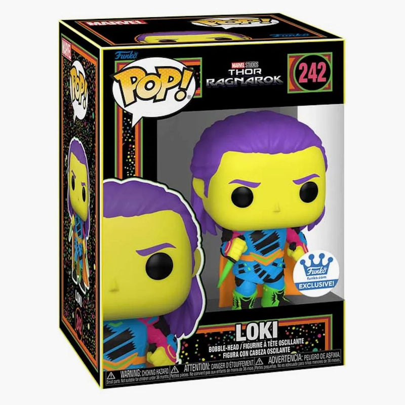 Funko Pop! Marvel Studios Thor Ragnarok Blacklight Loki Funko Shop Exclusive Figure