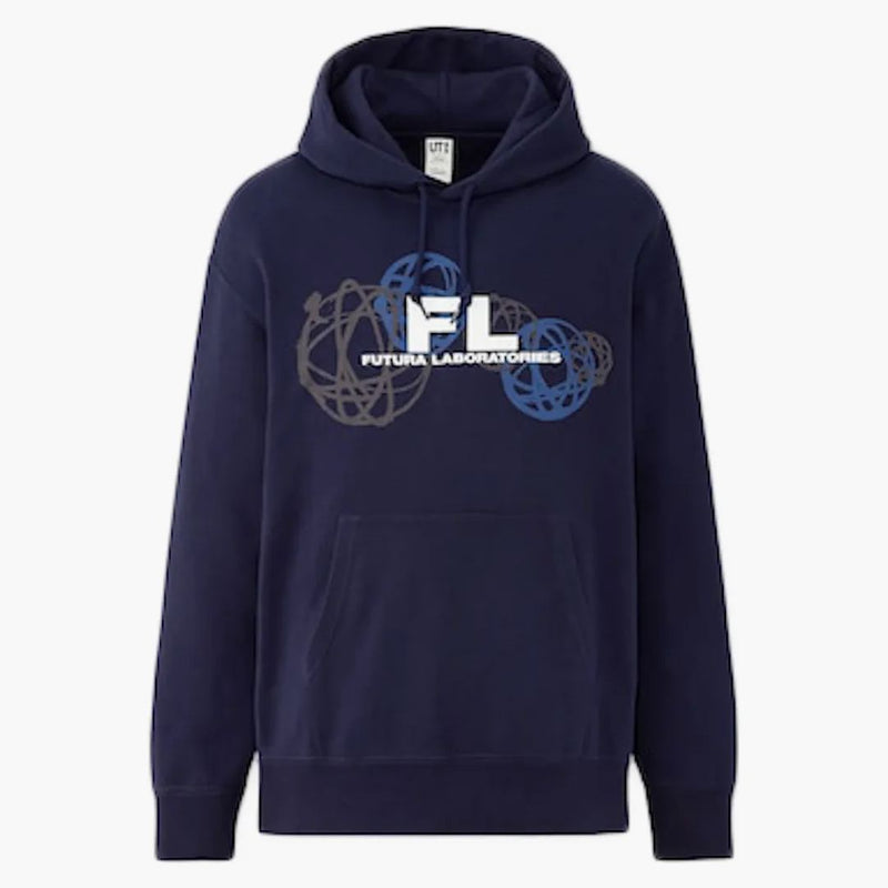 Futura Laboratories x Uniqlo Logo Hooded Sweatshirt Navy