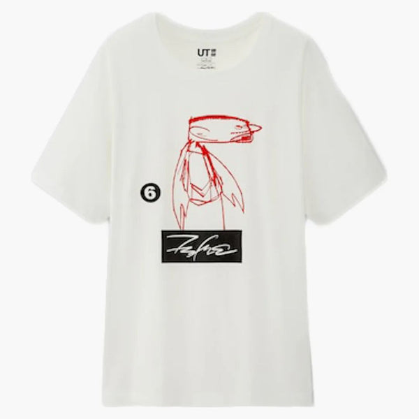 Futura Laboratories x uniqlo szkic T-shirt biały