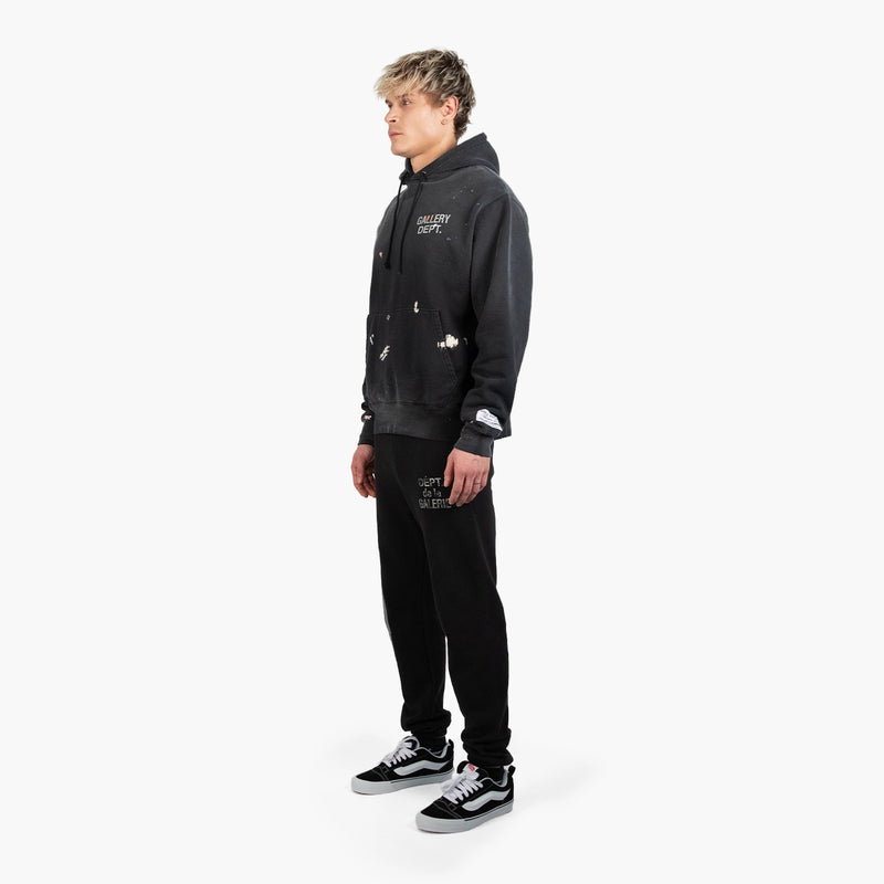 Gallery Dept. Paint Logo Hoodie Vintage Black