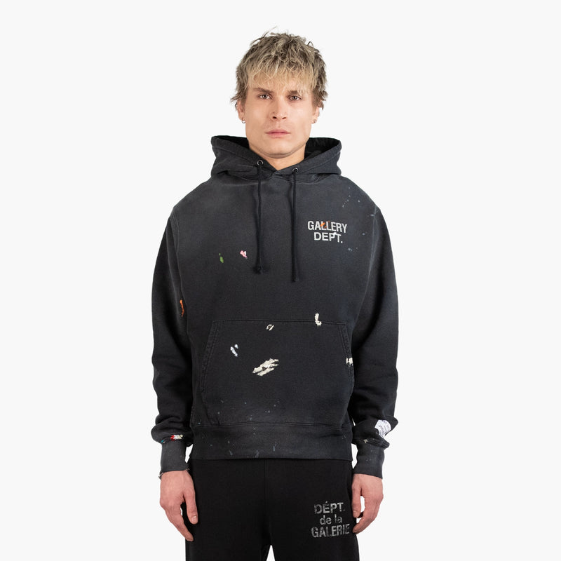 Gallery Dept. Paint Logo Hoodie Vintage Black