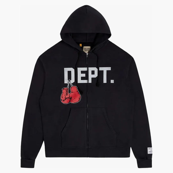 Gallery Dept. Boxing Merch Zip Hoodie Vintage Black