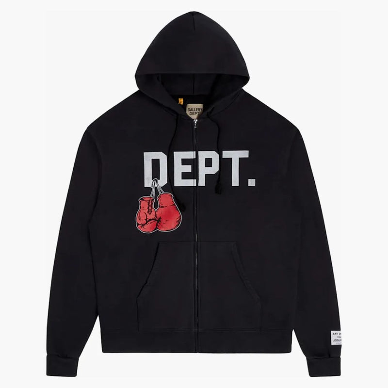 Gallery Dept. Boxing Merch Zip Hoodie Vintage Black
