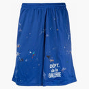 Gallery Dept. French Studio Gym Paint Shorts Blue/white