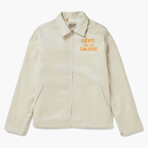 Gallery Dept. Montecito Logo-print Cotton-twill Jacket Ecru