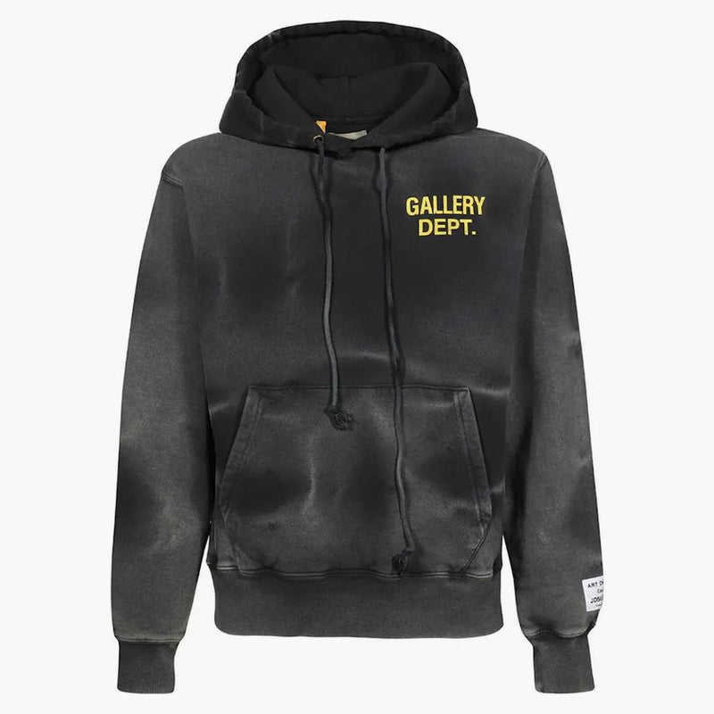 Gallery Dept. Sun Faded English Logo Hoodie Black