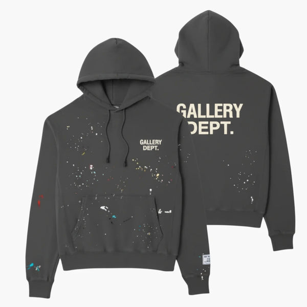 Gallery Dept. Paint Logo Hoodie Vintage Black