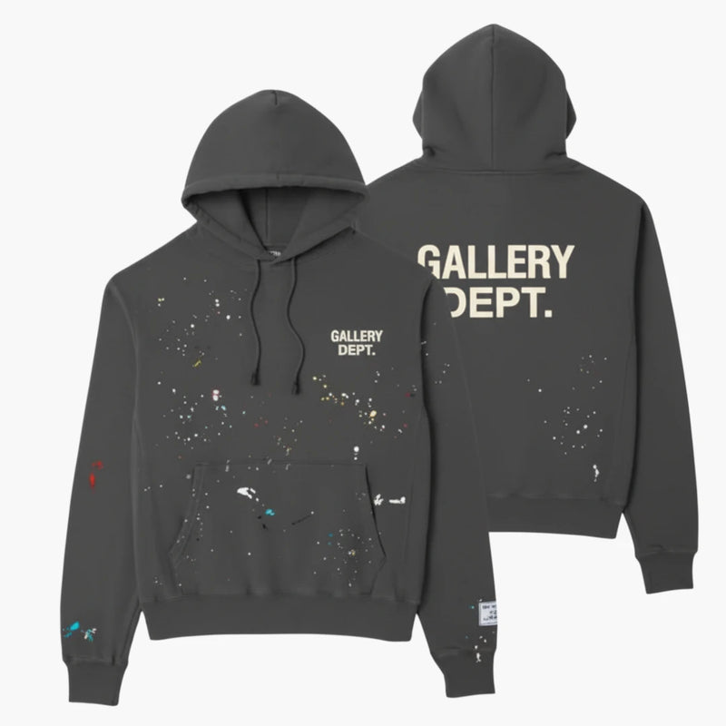 Gallery Dept. Paint Logo Hoodie Vintage Black