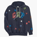 Gap Reisue × Sean Wotherspoon haftowane łukowe logo z kapturem Blue