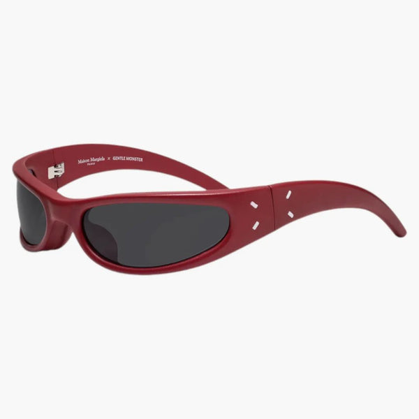 Gentle Monster Maison Margiela Solglasögon Red Grey (MM203 Leather LR1)