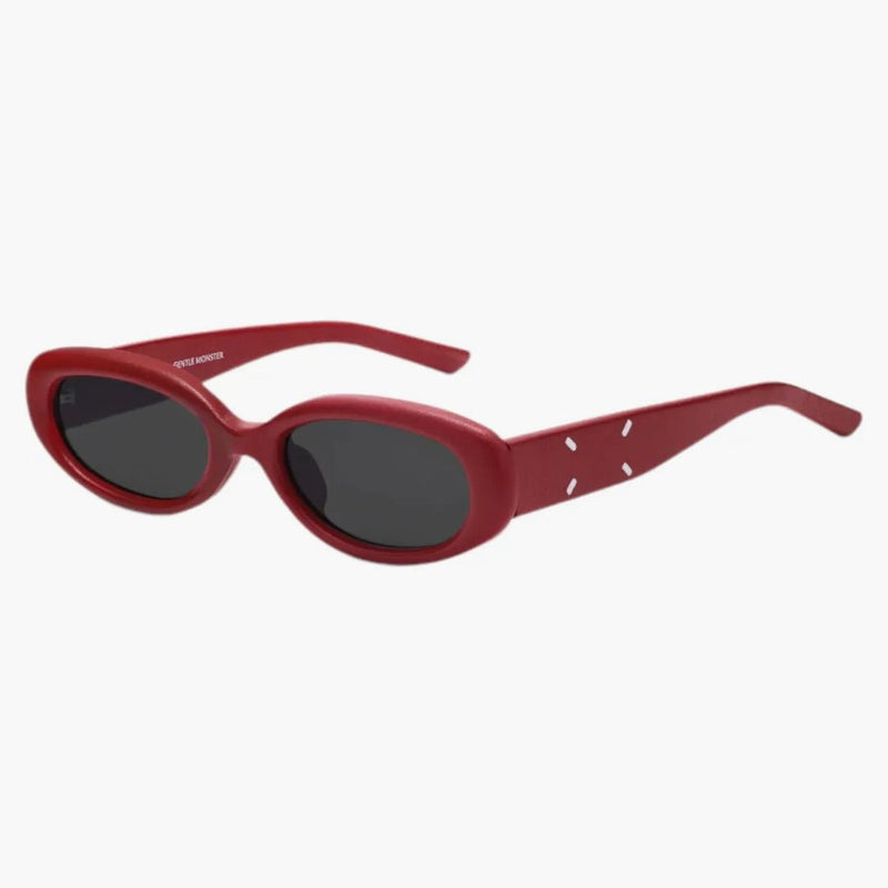 Monster Gentle Monster Maison Margiela Occhiali da sole Red Grey (MM206 Leather LR1)