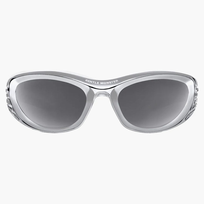 Monster Gentle Monster X Mugler Spiral Occhiali da sole Chrome Silver/Grey (02 CS1)