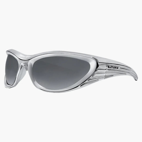 Gentle Monster X Mugler Spiral Solglasögon Chrome Silver/Gray (02 CS1)