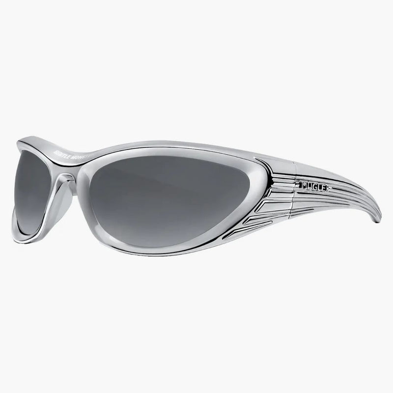 Monster Gentle Monster X Mugler Spiral Occhiali da sole Chrome Silver/Grey (02 CS1)