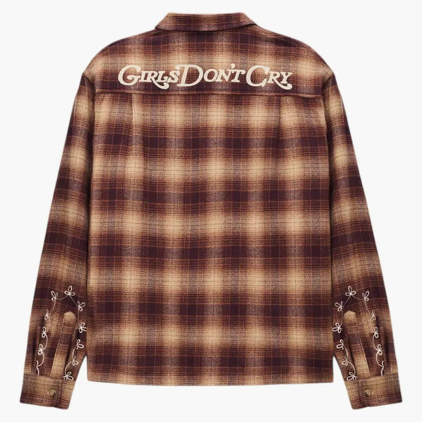 Girls Don't Cry X Cherry Western Flannel Shirt Brown