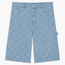Givenchy 4G Denim Carpenter Bermuda Shorts Blu chiaro