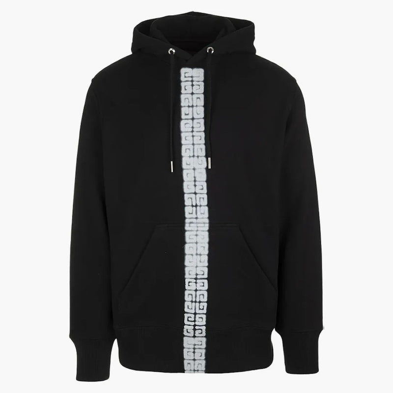 Givenchy 4G Graffiti Stripes Effect Hoodie Black/White
