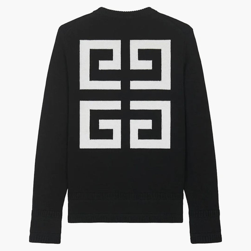 Givenchy 4G pletená bavlněná posádka černá