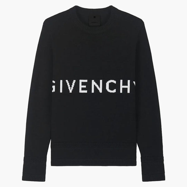 Givenchy 4G pletená bavlněná posádka černá