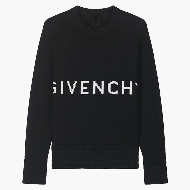Givenchy 4G pletená bavlněná posádka černá