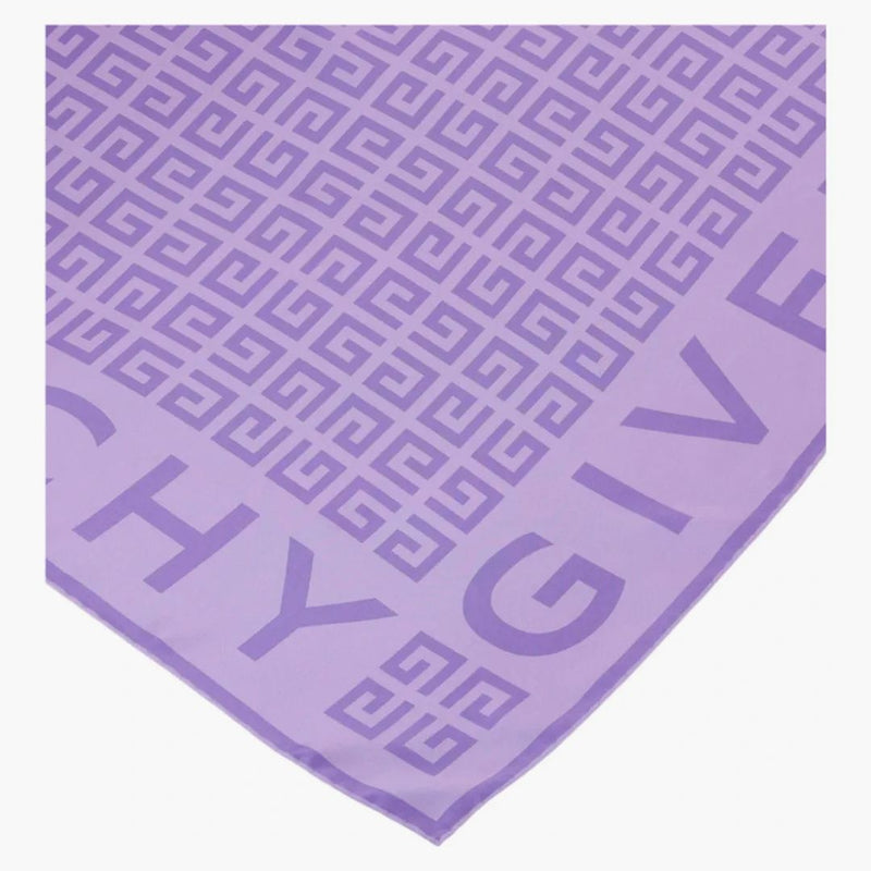 Lavanda per sciarpa di seta del logo Givenchy 4G logo