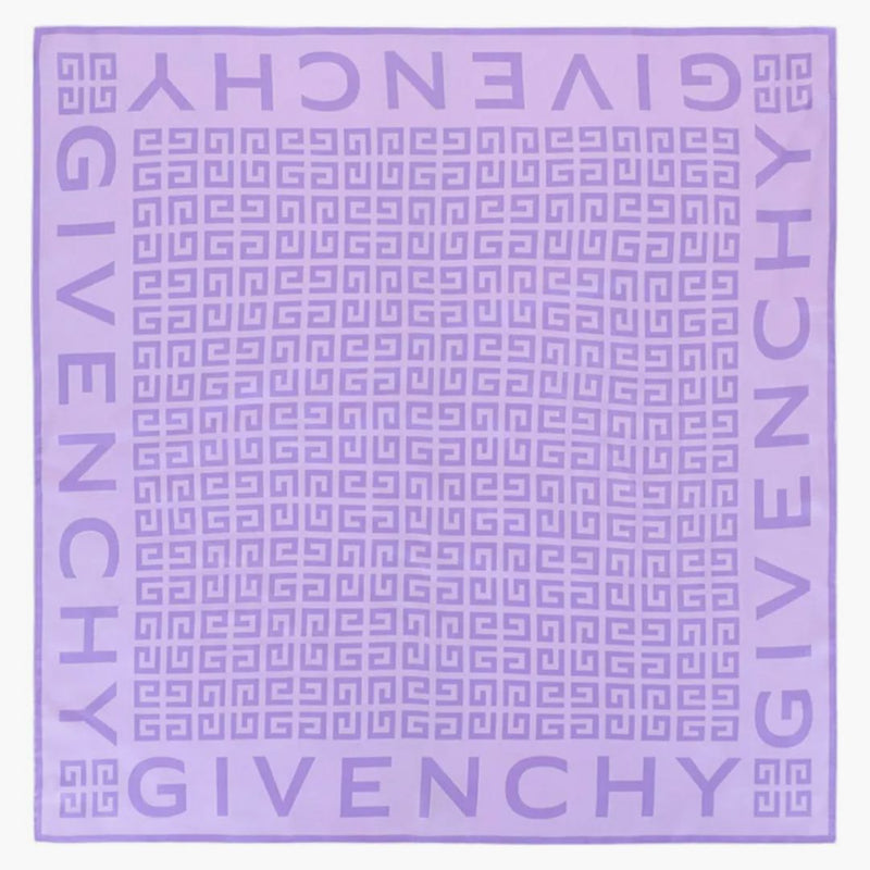 Lavanda per sciarpa di seta del logo Givenchy 4G logo