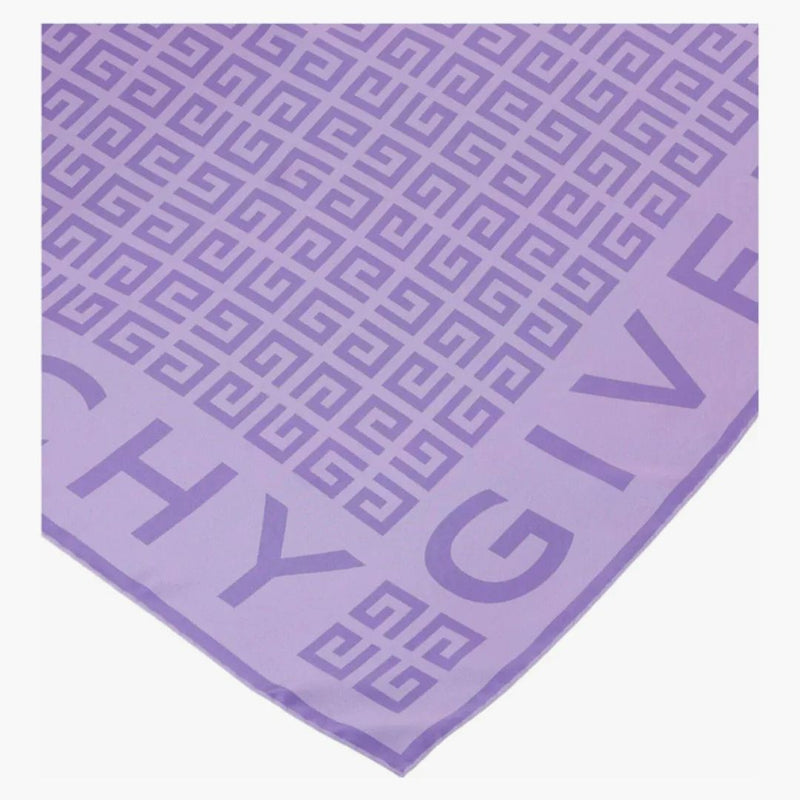 Lavanda per sciarpa di seta del logo Givenchy 4G logo
