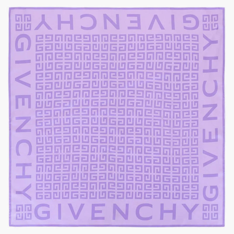 Lavanda per sciarpa di seta del logo Givenchy 4G logo