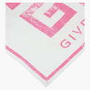 Givenchy 4G Logo Silk Scarf White/Pink