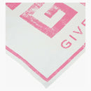 Givenchy 4G Logo Silk Scarf White/Pink