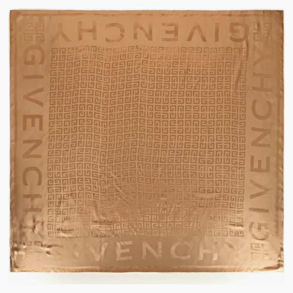 Givenchy 4G Logo Silk Scialle Camel