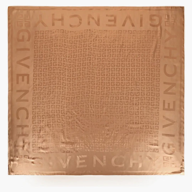 Givenchy 4G Logo Silk Scialle Camel
